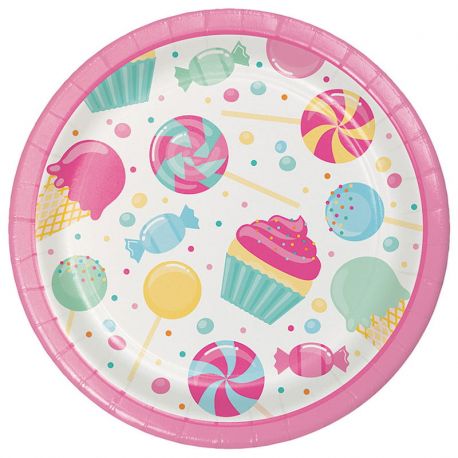 8 Assiettes de Candy 18 cm