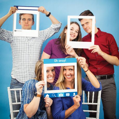 3 Cadres Réseaux sociaux pour Photobooth