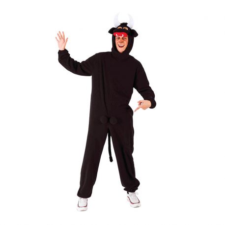 Déguisement de Taureau Noir Kigurumi pour Adulte