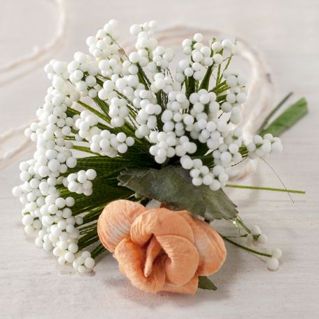 12 Bouquets De Fleurs Avec Gypsophile 4 Cm X 13 Cm