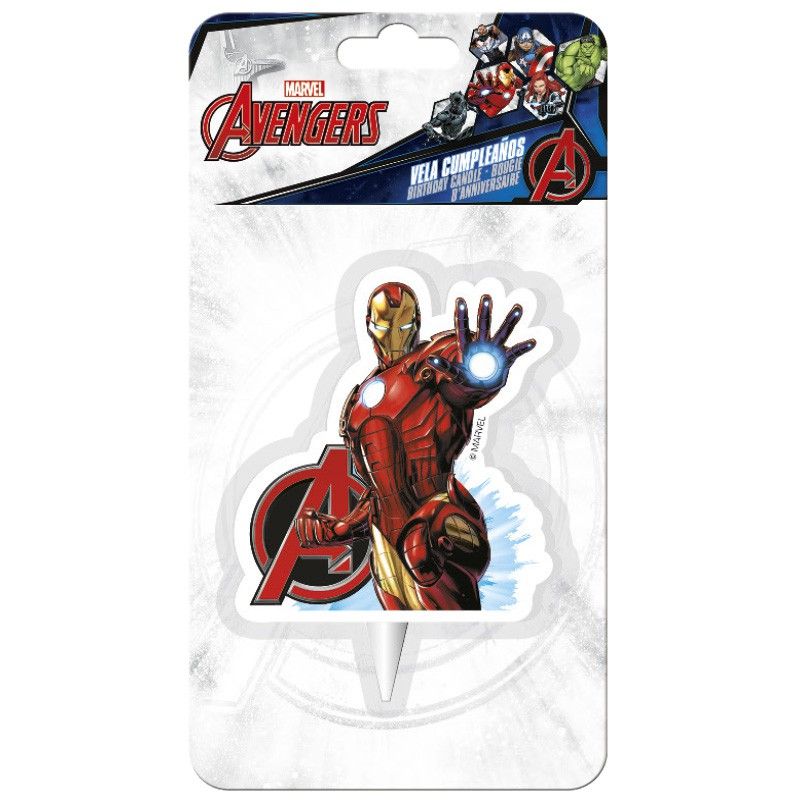 Decoration Gateau Bougie Anniversaire Disney Marvel 2d Avengers Iron Man