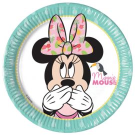 Assiettes Minnie Tropical