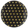 8 Assiettes Mickey Gold 20 cm