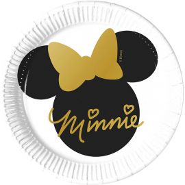 Assiettes Minnie Dorées