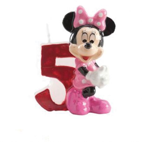 Bougie Nº 5 Minnie Mouse 6,5 cm