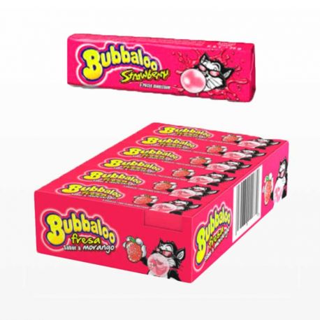 Chewing-Gum Bubbaloo Stick goût Fraise 18 unités