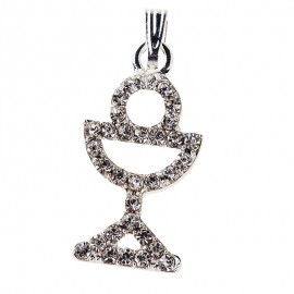 12 Pendentifs Calice en Strass