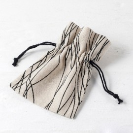 24 Sachets en Coton avec Lignes 10 x 13 cm