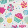 16 Serviettes Candy 25 cm