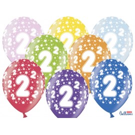 Ballons Chiffre 2 Ronds 32 cm