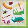 16 Serviettes Insectes 25 cm