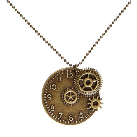 Collier Steampunk bronze