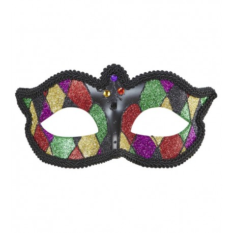 Masque d'Arlequin à Paillettes