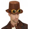 Chapeau Haut-de-forme avec Lunettes Steampunk en Feutre