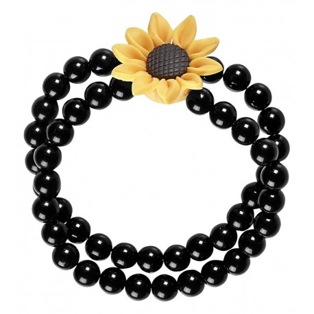 Bracelet Tournesol Hippie avec Perles