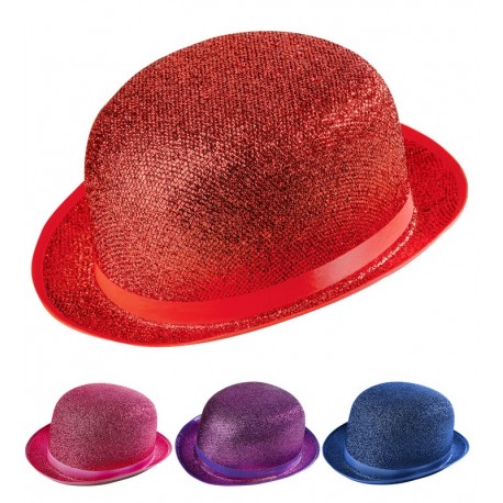 Chapeau Melon en Lurex 3 Couleurs Assorties