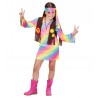 Costume Fille Hippie Arc-en-Ciel