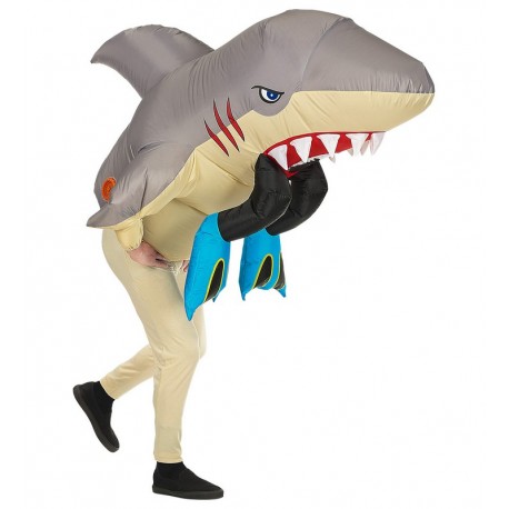 Costume Gonflable d'Attaque de Requin avec Ventilateur