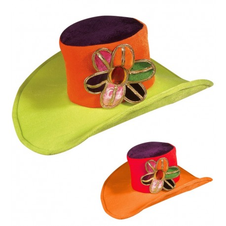 Chapeau hippie fluo