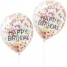 Ballon à Confettis Pastel "Happy Birthday" de 30cm