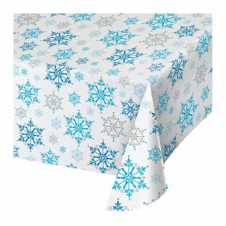 Nappe Flocons de Neige en Plastique 274 X 137 Cm