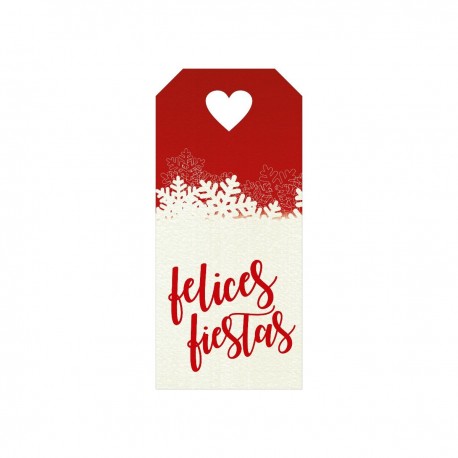 24 Tarjetas Agujero Corazones Bones Festes 3x7 cm