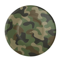 Camouflage Vaisselle Armée Assiette Verte Coupe Serviette Camo Ballons Pour  Thème Militaire Décorations de fête d'anniversaire