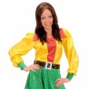 Chemise en Satin Multicolore avec Ceinture