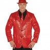 Costume Adulte avec Veste à Paillettes Rouges