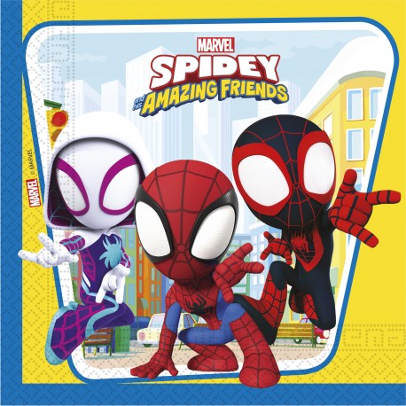 20 Serviettes Spidey 33 cm