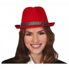 Chapeau de Gangster Rouge