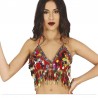 Top rouge de danse orientale (Belly Dance)