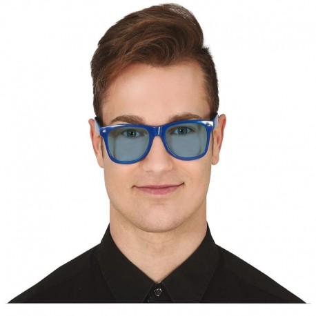 Lunettes bleues avec verres bleus