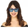 Lunettes bleues avec verres bleus