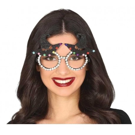 Lunettes chapeau de sorcière avec paillettes