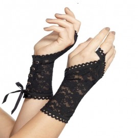 Gants en dentelle noire