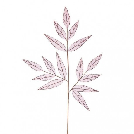 Feuilles de rama rouges tissées 90 Cm