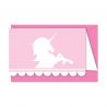 6 Invitations Licorne Rose