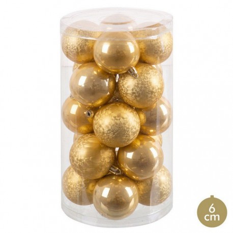 20 boules d'or 6 X 6 X 6 X 6 cm