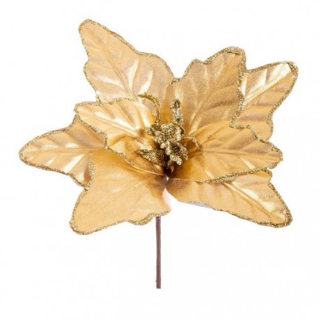 Poinsettia Metallic Gold 23 X 28 Cm