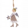 Pendentif Ange en Bois 23 X 8 X 1 Cm