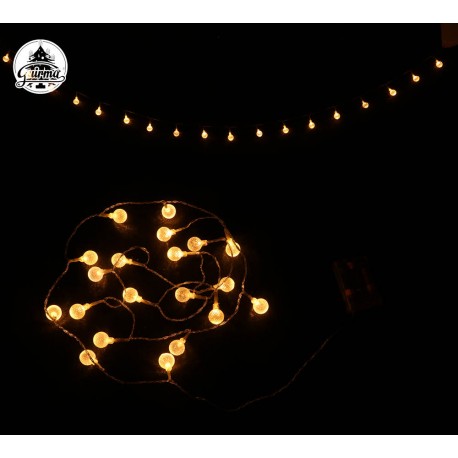 Fil 2M 20 Led Blanc Chaud Boule