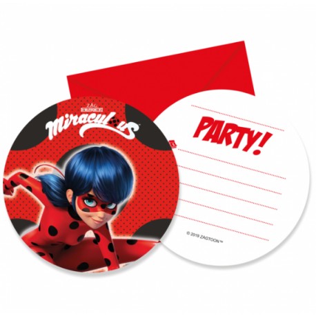  Invitations LadyBug