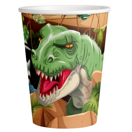 8 Gobelets Dinosaures 266 ml