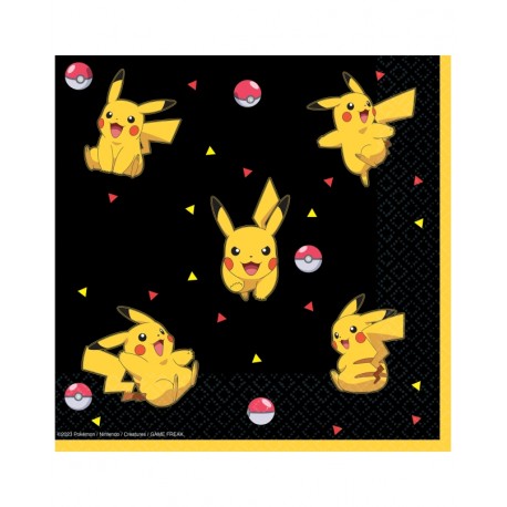 16 Serviettes Pokémon 33 cm