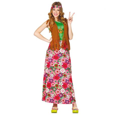 Déguisement de Hippie Heureux pour Femme avec Ruban