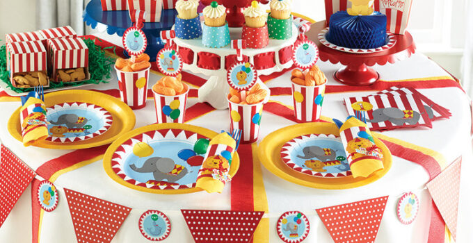 PureArte Kit de décoration de gâteau d'anniversaire à faire soi-même sur le  thème du cirque et du carnaval pour enfants, décoration de fête, clown