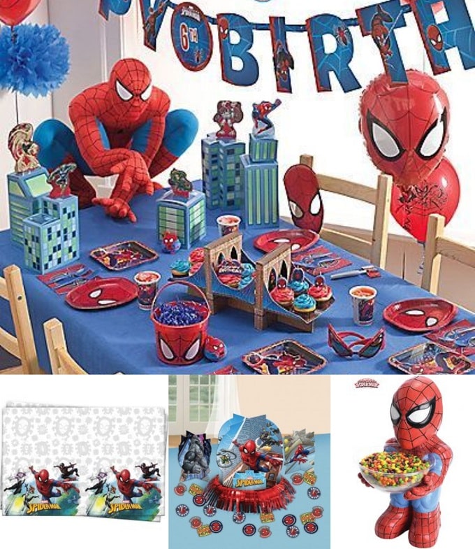 Pack fête d'anniversaire Spiderman - Dekora - 4 produits